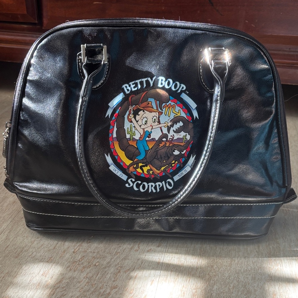 Betty Boop Black Zodiac Handbag